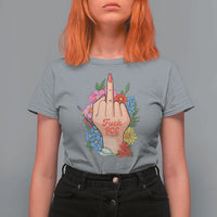 Floral Middle Finger F Ice T Shirt For Women