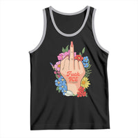 Floral Middle Finger F Ice Tank Top