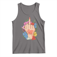 Floral Middle Finger F Ice Tank Top