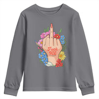 Floral Middle Finger F Ice Youth Sweatshirt