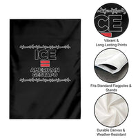 Ice Equals American Gestapo Garden Flag Barbed Wire Protest Political Resistance