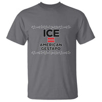 Ice Equals American Gestapo T Shirt Barbed Wire Protest Political Resistance