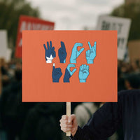 F Ice Out of Minneapolis Hand Signs Protest Sign State Flag Justice Protest Resistance