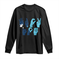 F Ice Out of Minneapolis Hand Signs Long Sleeve Shirt State Flag Justice Protest Resistance