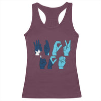 F Ice Out of Minneapolis Hand Signs Racerback Tank Top State Flag Justice Protest Resistance