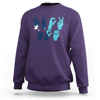 F Ice Out of Minneapolis Hand Signs Sweatshirt State Flag Justice Protest Resistance