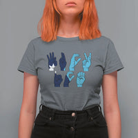 F Ice Out of Minneapolis Hand Signs T Shirt For Women State Flag Justice Protest Resistance