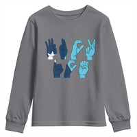 F Ice Out of Minneapolis Hand Signs Youth Sweatshirt State Flag Justice Protest Resistance