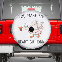 Funny Valentine Goose Spare Tire Cover You Make My Heart Go Honk Cute Romantic Gift