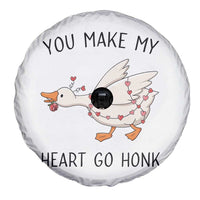 Funny Valentine Goose Spare Tire Cover You Make My Heart Go Honk Cute Romantic Gift