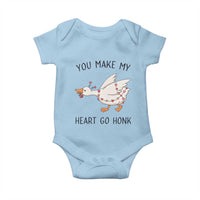 Funny Valentine Goose Baby Onesie You Make My Heart Go Honk Cute Romantic Gift