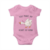 Funny Valentine Goose Baby Onesie You Make My Heart Go Honk Cute Romantic Gift