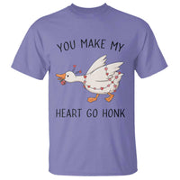 Funny Valentine Goose T Shirt You Make My Heart Go Honk Cute Romantic Gift