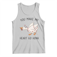 Funny Valentine Goose Tank Top You Make My Heart Go Honk Cute Romantic Gift