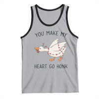 Funny Valentine Goose Tank Top You Make My Heart Go Honk Cute Romantic Gift