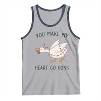 Funny Valentine Goose Tank Top You Make My Heart Go Honk Cute Romantic Gift
