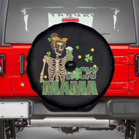 Irish Skeleton Mom Spare Tire Cover Lucky Mama Messy Bun Drinking Beer St Patrick's Day Mother's Day