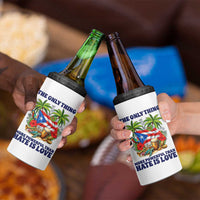 The Only Thing More Powerful Than Hate Is Love Puerto Rico 4 in 1 Can Cooler Tumbler Unity and Love Boricua Heritage Pride