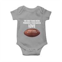 The Only Thing More Powerful Than Hate Is Love Baby Onesie Together We Are America Football Bunny Inspirational Quote