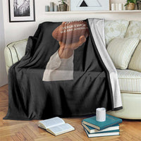 Together We Are America Bunny Holding Football Throw Blanket Unity Game Day Inspirational Quote