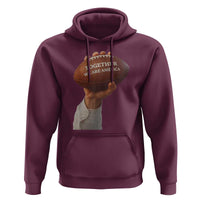 Together We Are America Bunny Holding Football Hoodie Unity Game Day Inspirational Quote