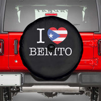 I Love Benito Puerto Rico Flag Heart Spare Tire Cover Boricua Music Fan Game Day Everyday