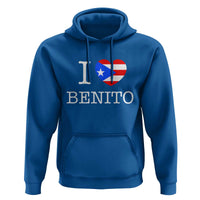 I Love Benito Puerto Rico Flag Heart Hoodie Boricua Music Fan Game Day Everyday