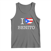 I Love Benito Puerto Rico Flag Heart Tank Top Boricua Music Fan Game Day Everyday