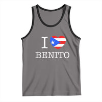 I Love Benito Puerto Rico Flag Heart Tank Top Boricua Music Fan Game Day Everyday