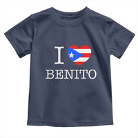 I Love Benito Puerto Rico Flag Heart Toddler T Shirt Boricua Music Fan Game Day Everyday