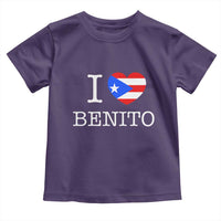 I Love Benito Puerto Rico Flag Heart Toddler T Shirt Boricua Music Fan Game Day Everyday