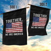 Together We Are America Vintage Football Garden Flag Classic Patriotic Sports Bunny Inspirational Quote
