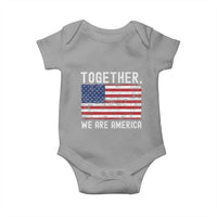 Together We Are America Vintage Football Baby Onesie Classic Patriotic Sports Bunny Inspirational Quote