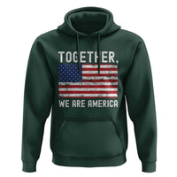 Together We Are America Vintage Football Hoodie Classic Patriotic Sports Bunny Inspirational Quote
