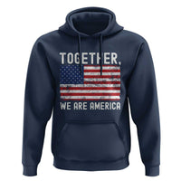 Together We Are America Vintage Football Hoodie Classic Patriotic Sports Bunny Inspirational Quote