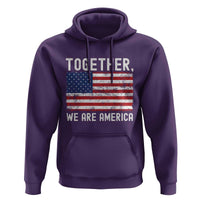 Together We Are America Vintage Football Hoodie Classic Patriotic Sports Bunny Inspirational Quote