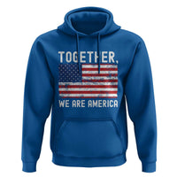 Together We Are America Vintage Football Hoodie Classic Patriotic Sports Bunny Inspirational Quote