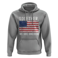 Together We Are America Vintage Football Hoodie Classic Patriotic Sports Bunny Inspirational Quote