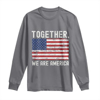 Together We Are America Vintage Football Long Sleeve Shirt Classic Patriotic Sports Bunny Inspirational Quote