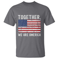 Together We Are America Vintage Football T Shirt Classic Patriotic Sports Bunny Inspirational Quote