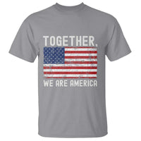 Together We Are America Vintage Football T Shirt Classic Patriotic Sports Bunny Inspirational Quote