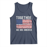 Together We Are America Vintage Football Tank Top Classic Patriotic Sports Bunny Inspirational Quote