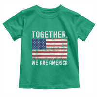 Together We Are America Vintage Football Toddler T Shirt Classic Patriotic Sports Bunny Inspirational Quote