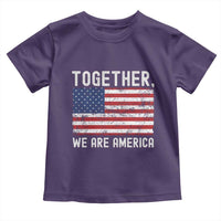 Together We Are America Vintage Football Toddler T Shirt Classic Patriotic Sports Bunny Inspirational Quote