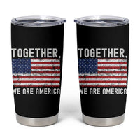 Together We Are America Vintage Football Tumbler Cup Classic Patriotic Sports Bunny Inspirational Quote