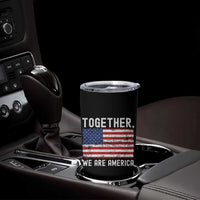 Together We Are America Vintage Football Tumbler Cup Classic Patriotic Sports Bunny Inspirational Quote