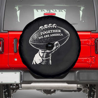 Together We Are America Vintage Football Spare Tire Cover Patriotic Sports Pride Bunny Inspirational Quote
