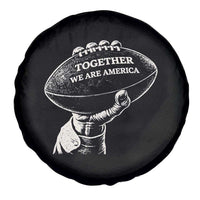 Together We Are America Vintage Football Spare Tire Cover Patriotic Sports Pride Bunny Inspirational Quote
