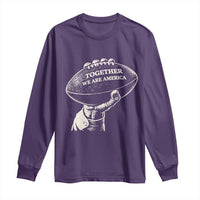 Together We Are America Vintage Football Long Sleeve Shirt Patriotic Sports Pride Bunny Inspirational Quote