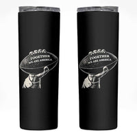Together We Are America Vintage Football Skinny Tumbler Patriotic Sports Pride Bunny Inspirational Quote